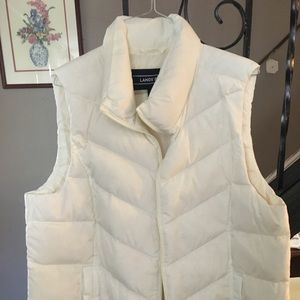Cream colored down vest